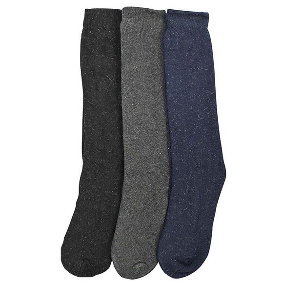 Gray Black & Navy Blue 3 Pack Long Thermal Mens Socks - Picture 6 of 6